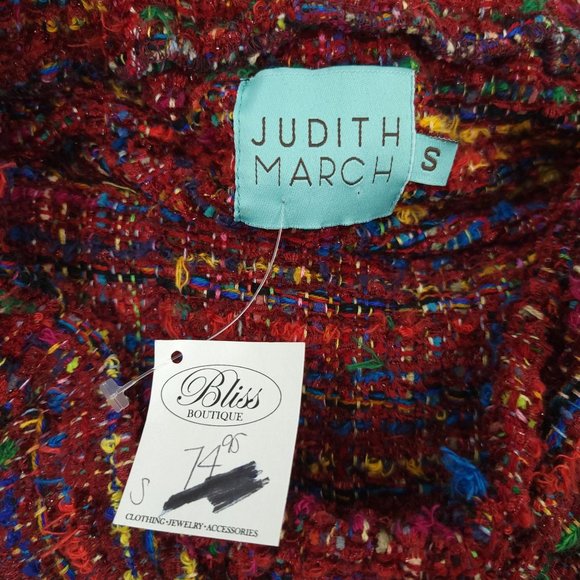 Judith March As If Tweed Wrap Skirt NEW Womens Size S Frayed Hemline Boho Mini - Picture 4 of 10